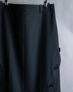 "NINA RICCI" Side button detail cropped length skirt