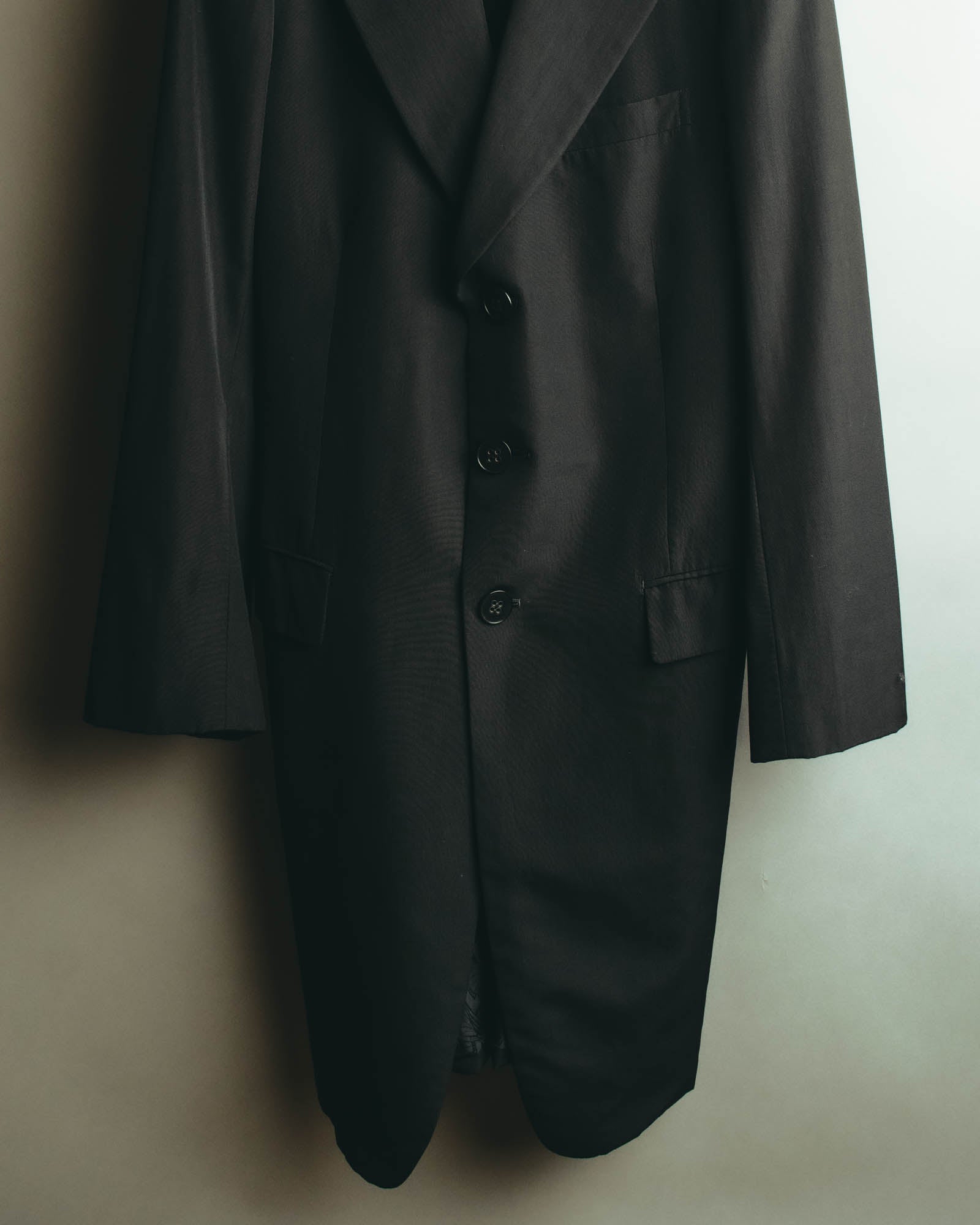 “COMME des GARCONS” 90’s black tailored long coat