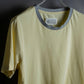 "MAISON MARGIELA"
Pastel yellow color box silhouette T-shirt