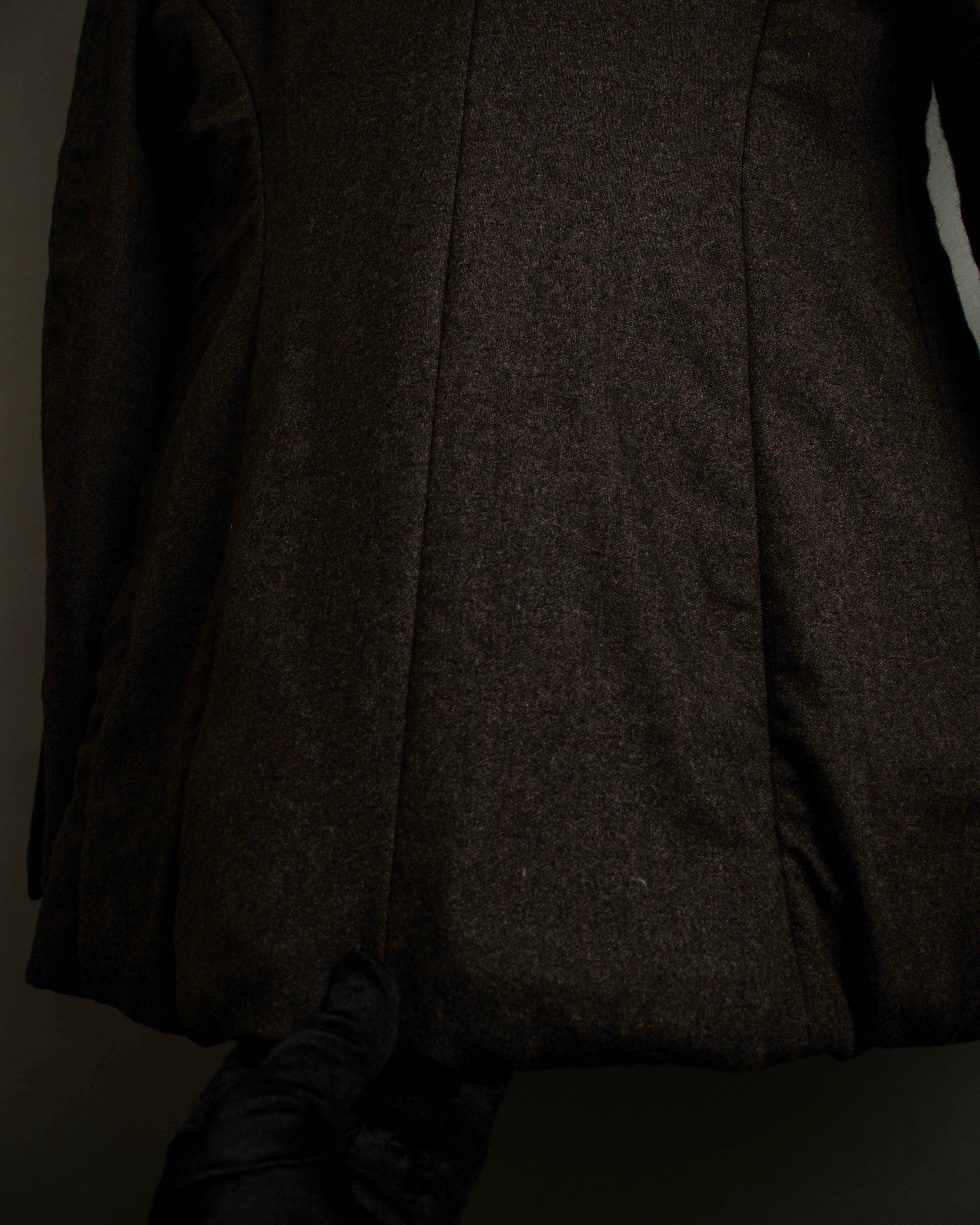 "FENDI" Double-breasted heavy duty wool flannel jacket