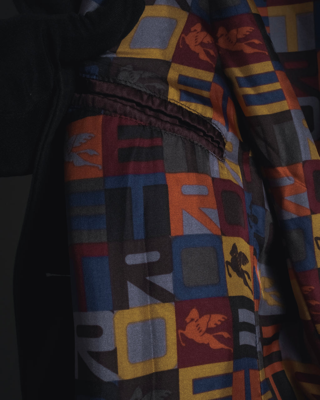 "ETRO" 08AW graphic-lined double-breasted coat