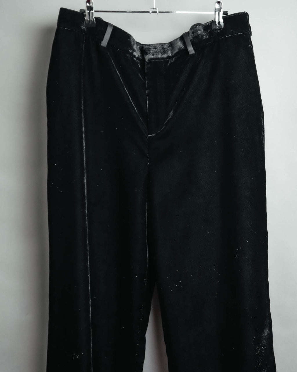 -SPECIAL- “SAINT LAURENT” 2016’s- lamé velvet tuxedo trousers