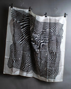 "HERMES" Zebra abstract print Carre 90 silk scarf