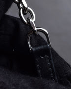 "MAISON MARGIELA" Check pattern gradient design chain shoulder leather wallet bag