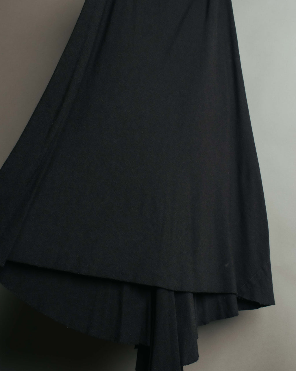 "Rick Owens Lilies" 10's-12's Vintage asymmetrical drape jersey midi skirt