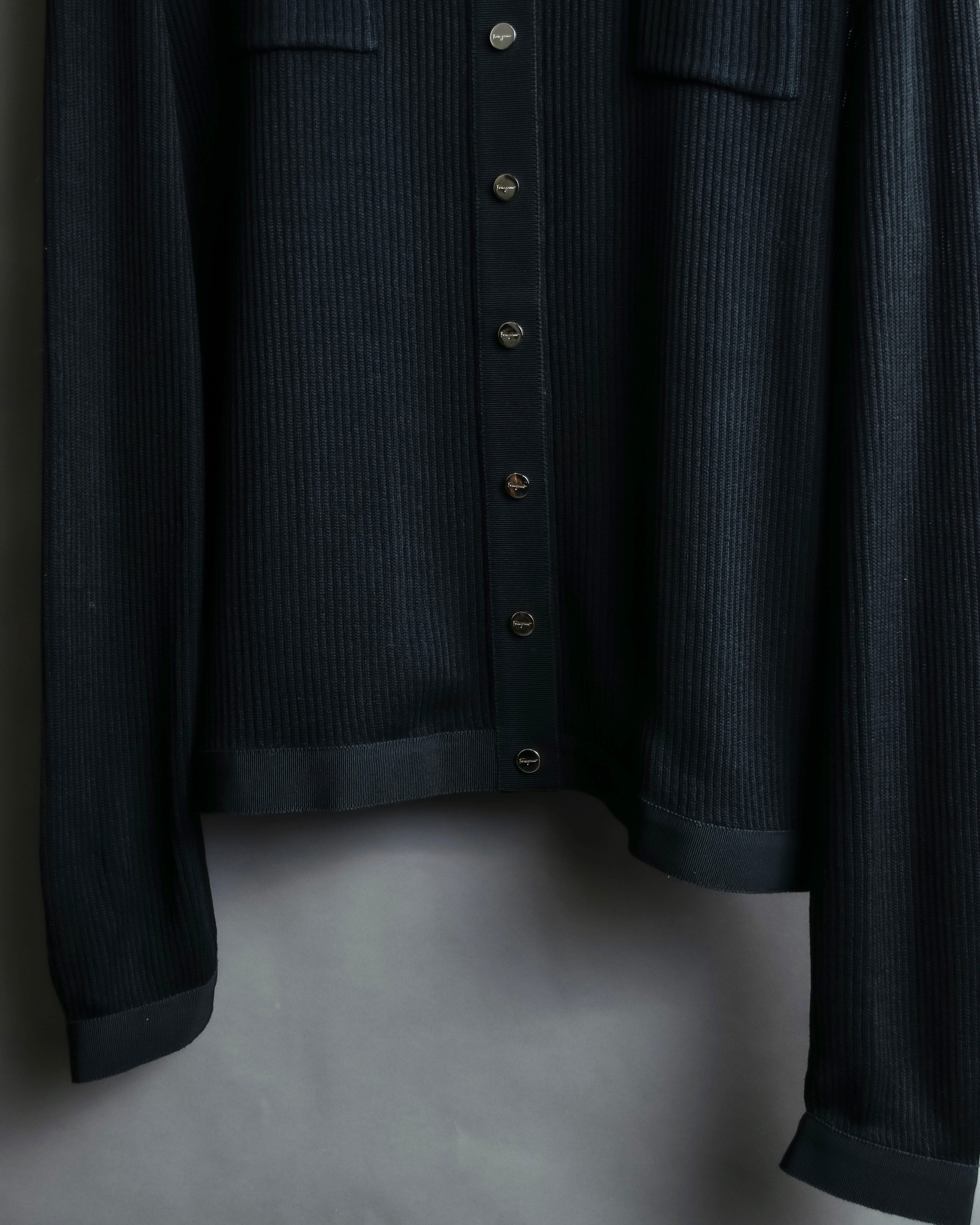 "Salvatore Ferragamo"Cotton x rayon summer knit shirt