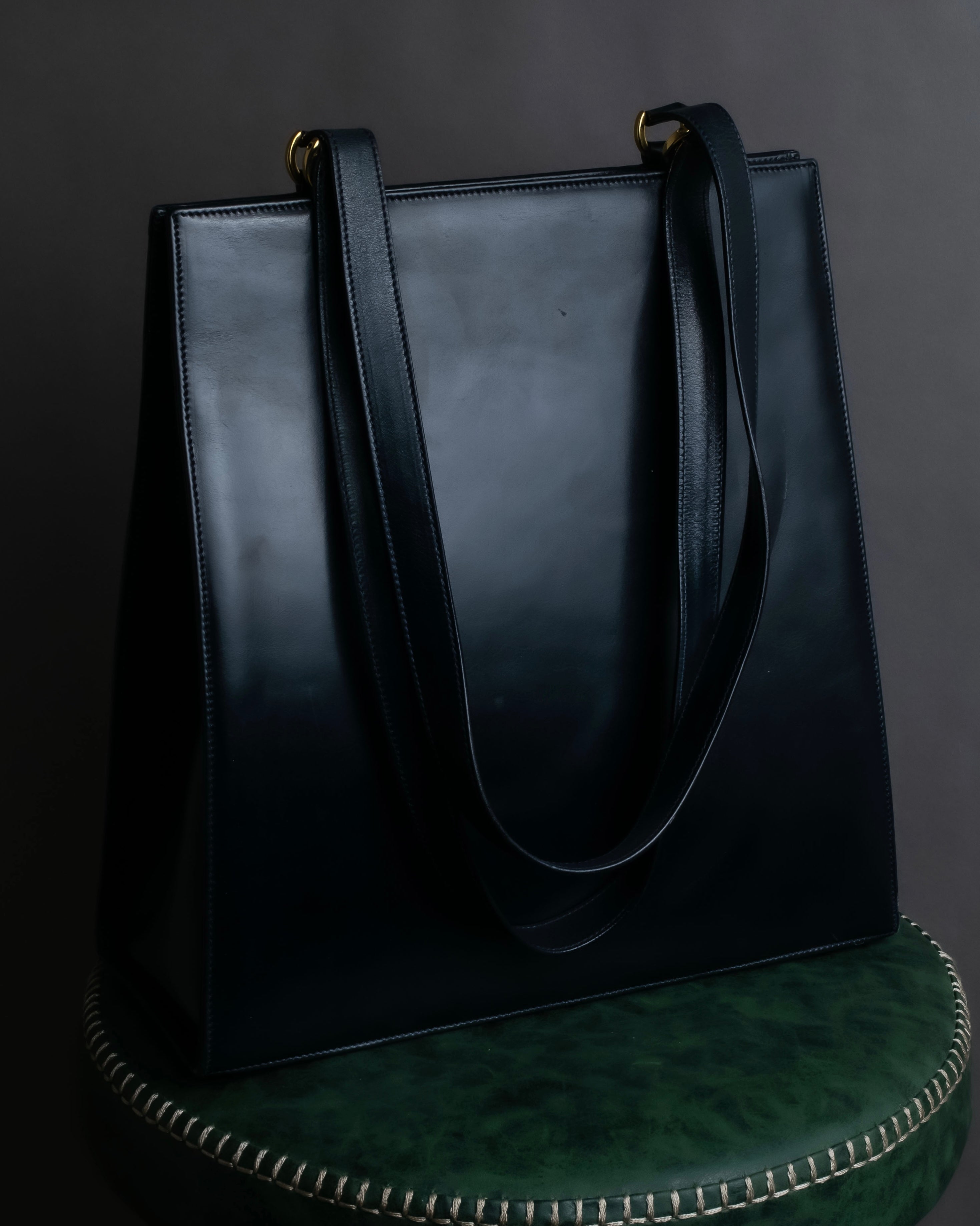 "Salvatore Ferragamo" Pocket detail leather combination tote bag