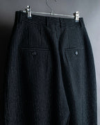 "CELINE" Shiny striped wide tapered slacks