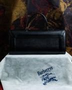 "BURBERRYS" Cylinder shaped leather one handle bag