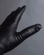 "GUCCI" Horse bit motif fitted leather gloves