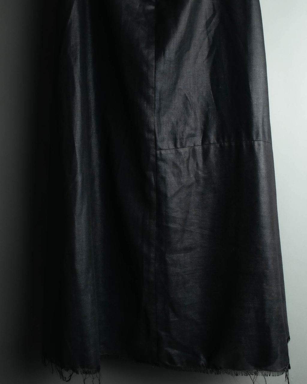 "JUNYA WATANABE COMME des GARÇONS" 00's Glossy raw hem flared long skirt