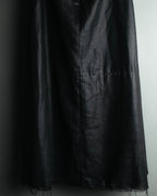 "JUNYA WATANABE COMME des GARÇONS" 00's Glossy raw hem flared long skirt