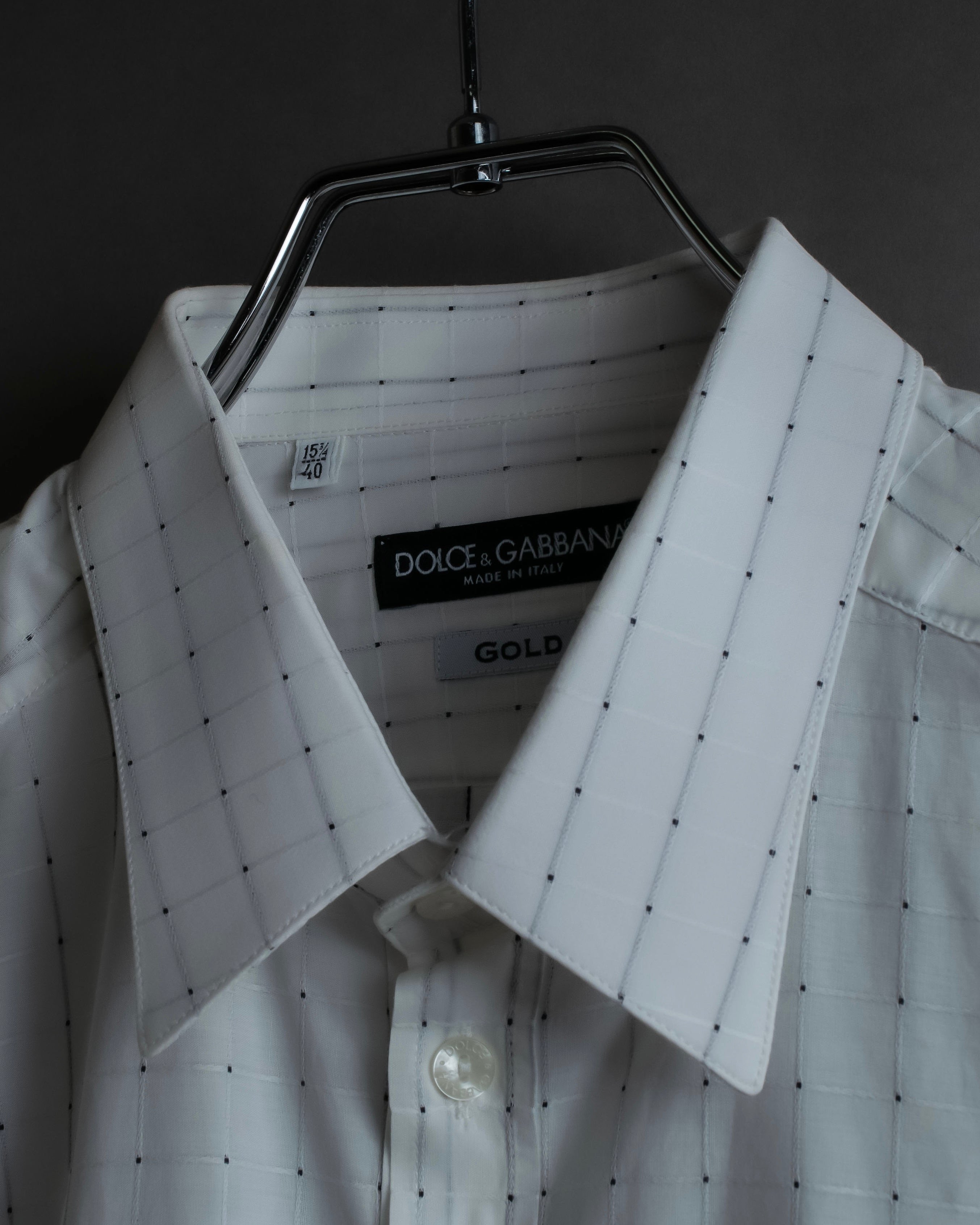"Dolce & Gabbana" Grid stitch broadcloth shirt