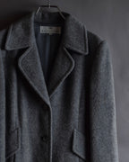 "BALENCIAGA" Alpaca blend maxi length shaped chester coat