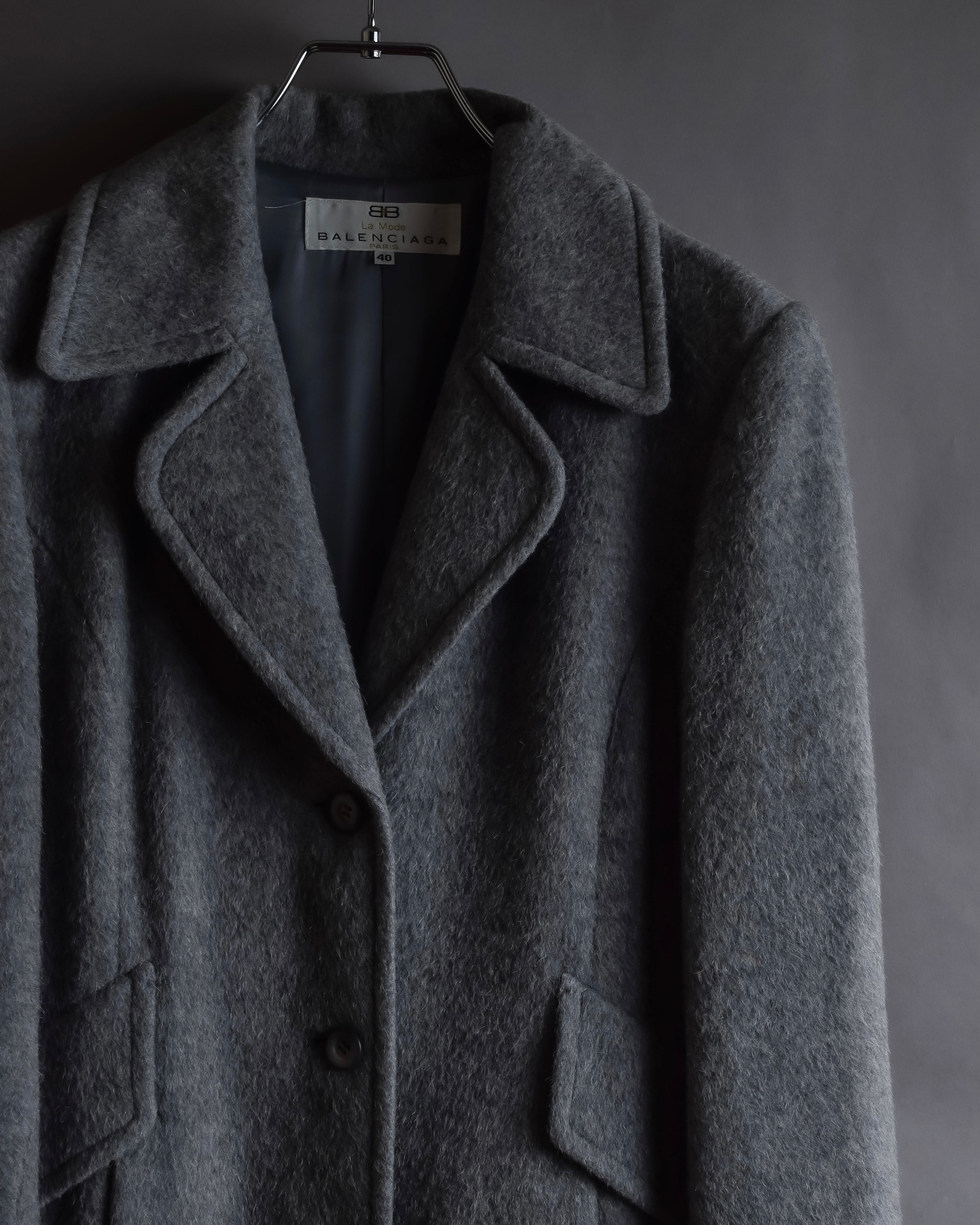 "BALENCIAGA" Alpaca blend maxi length shaped chester coat