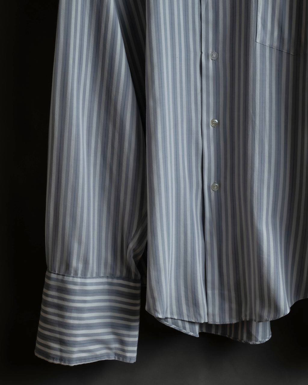 "Vintage multi-stripe pattern shirt"