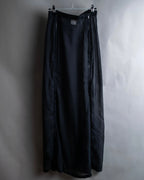 "YOHJI YAMAMOTO" 1996SS Double zipper design sheer rayon flare skirt