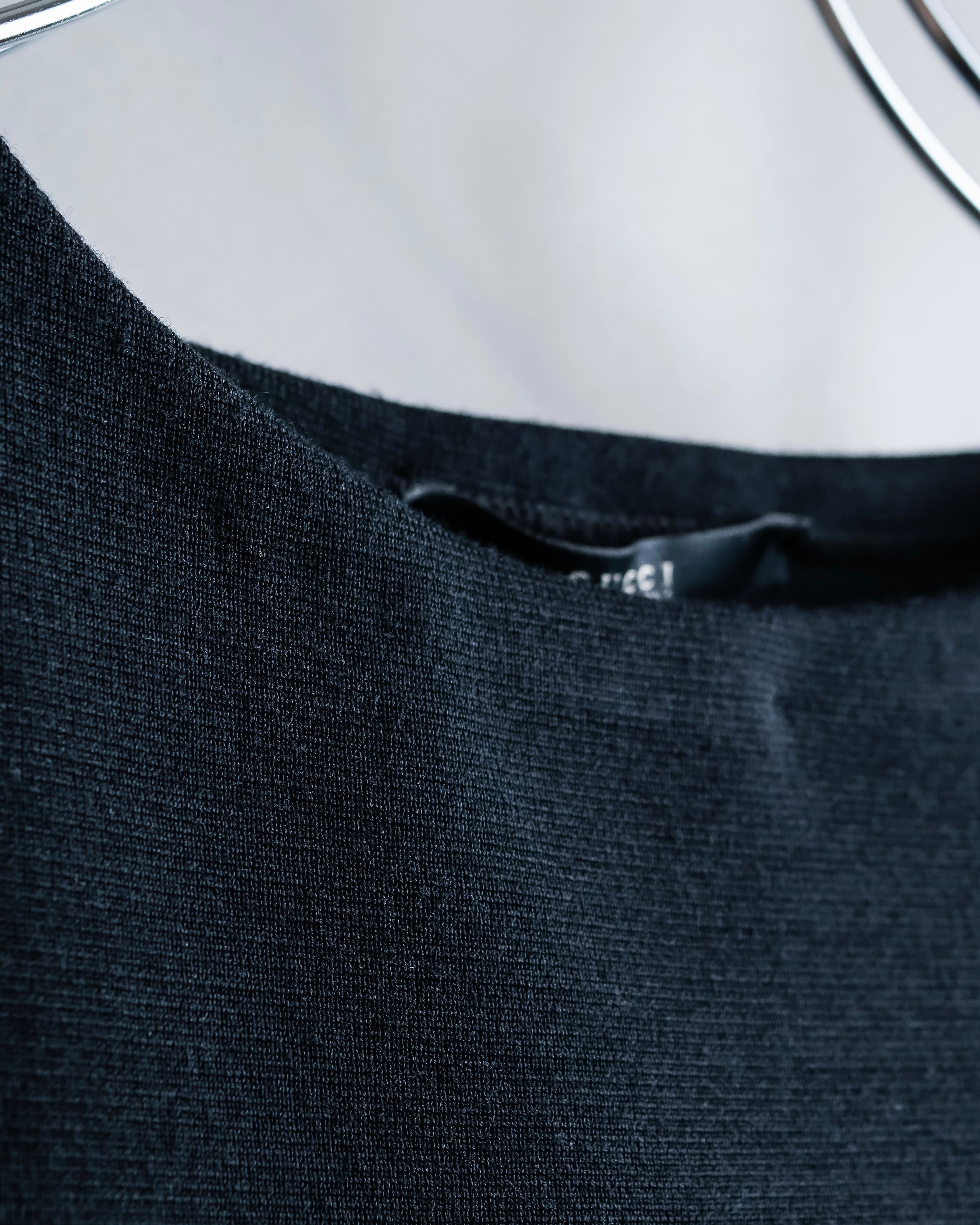 "GUCCI" Leather piping design box sleeve T-shirt