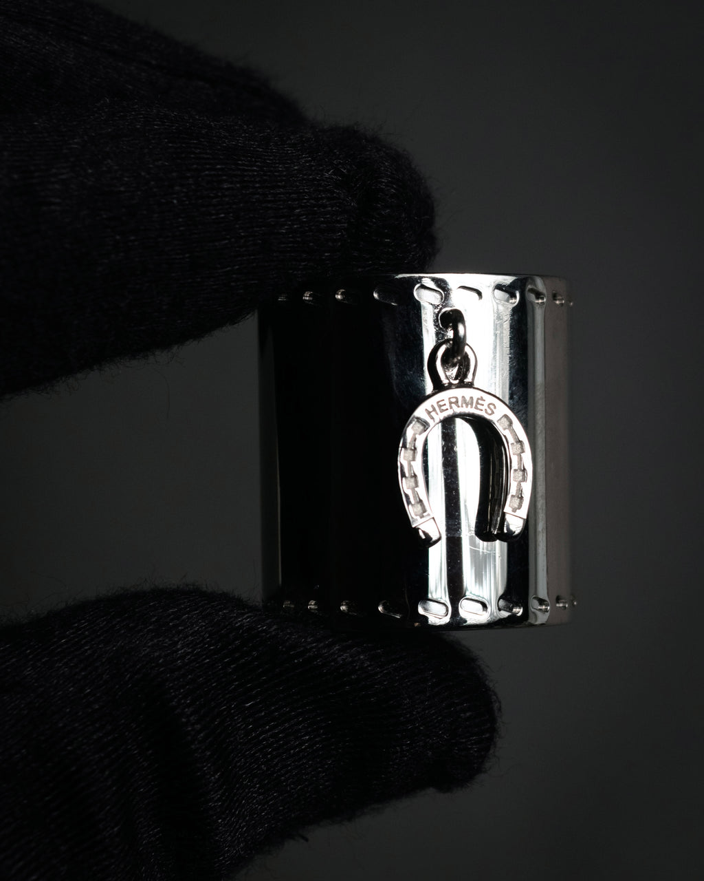 “HERMES” 2010’s Fetiche horseshoe charm scarf ring