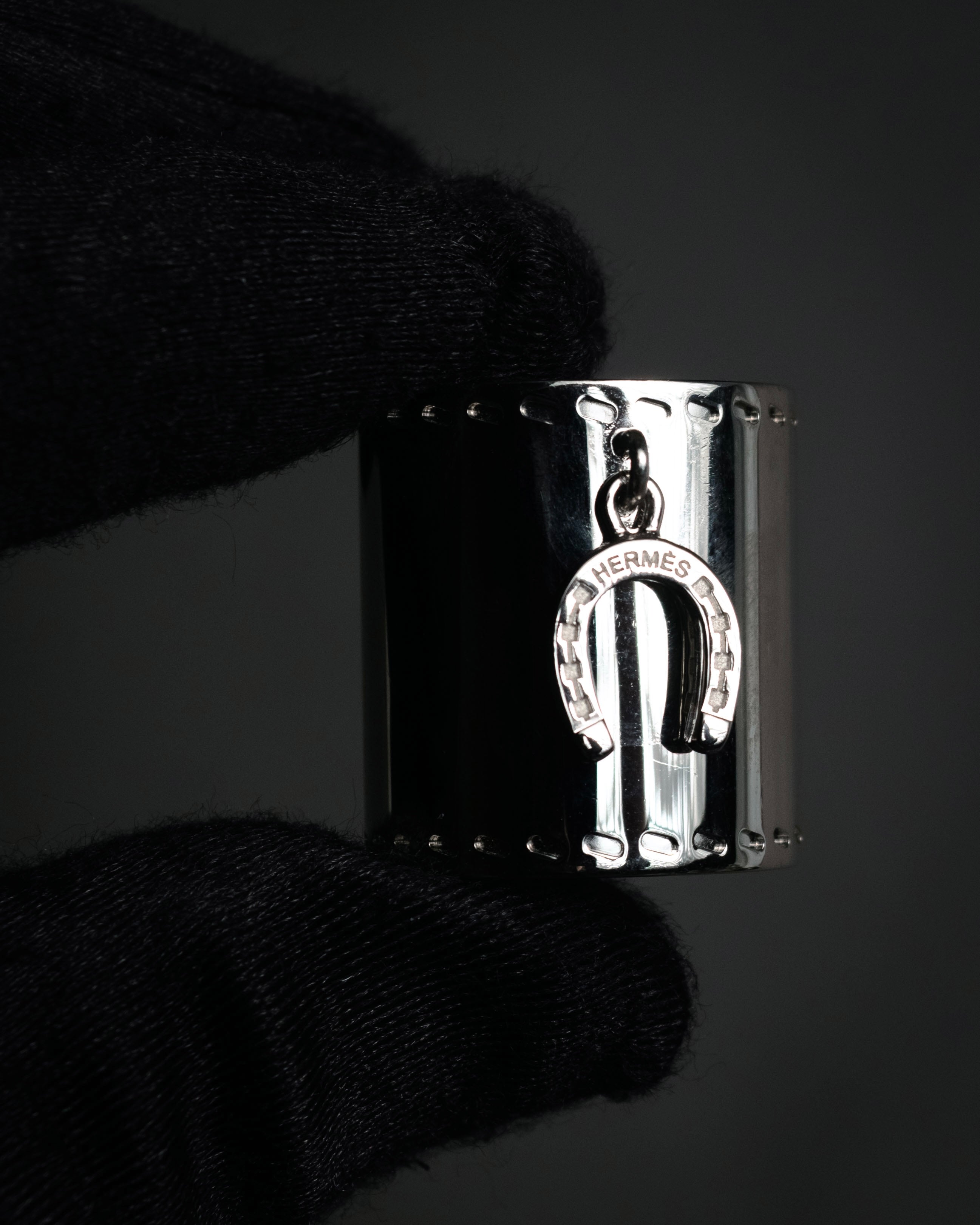 “HERMES” 2010’s Fetiche horseshoe charm scarf ring