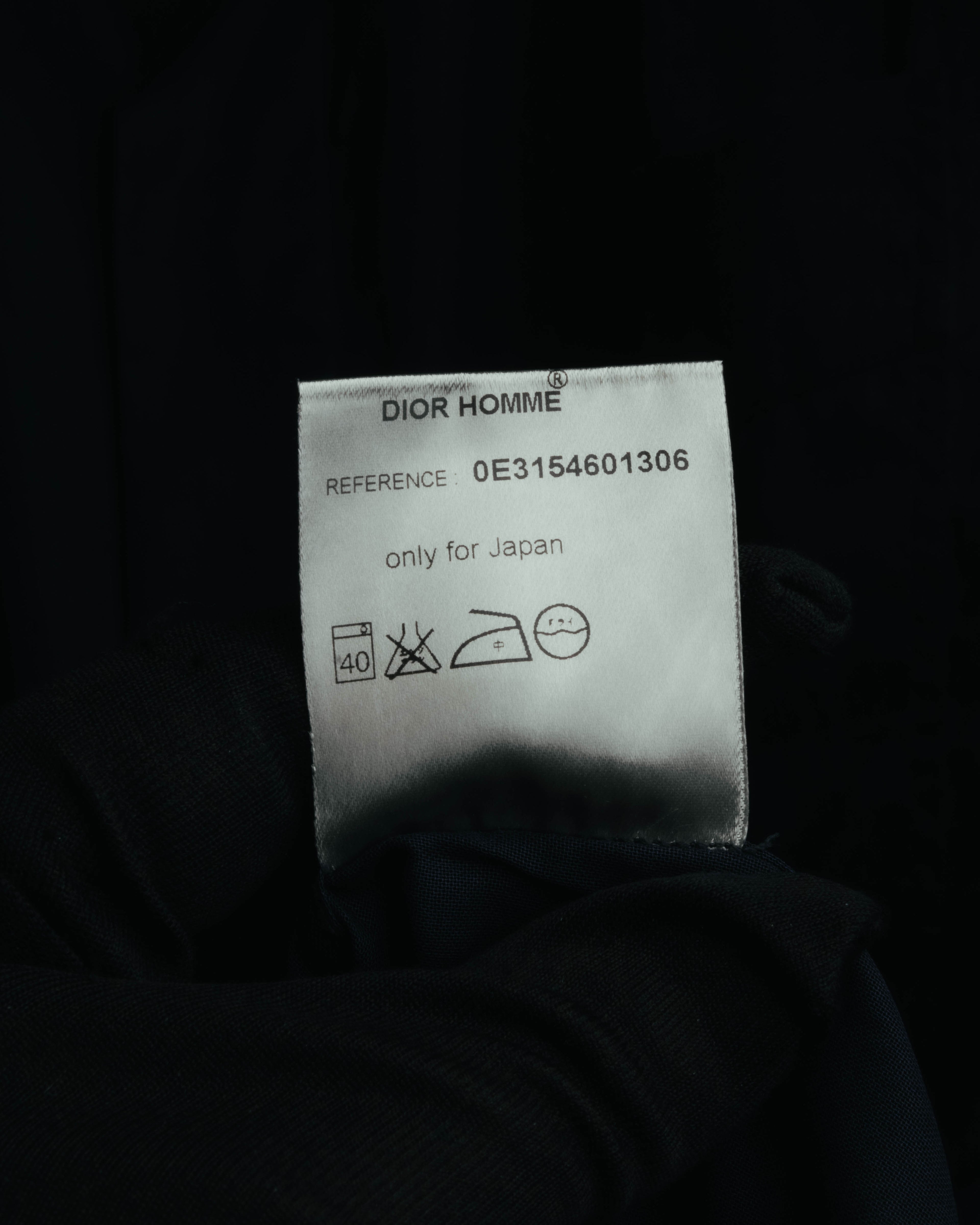 “Dior Homme” 00’s Sheer cotton concealed placket shirt