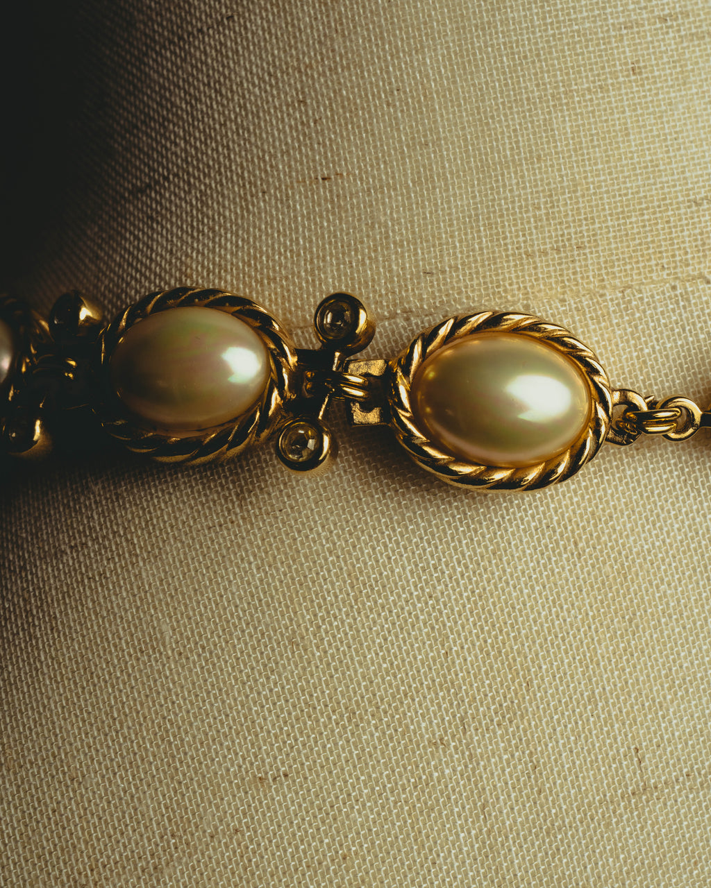 -SPECIAL- “Christian Dior” 70’s-80’s Faux pearl crystal statement necklace