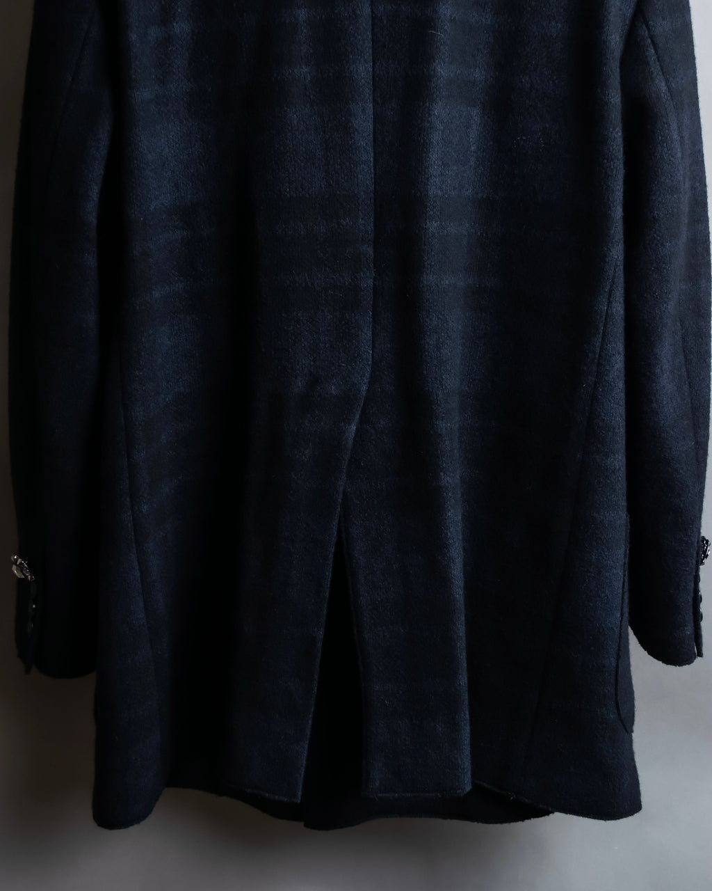 "DOLCE & GABBANA" Double-breasted bejeweled button check pattern jacket