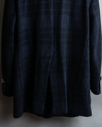 "DOLCE & GABBANA" Double-breasted bejeweled button check pattern jacket