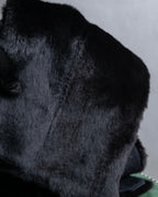 "JIL SANDER" Knit with different materials fur muffler