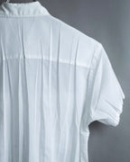 "ISSEY MIYAKE" Pleated short sleeve shirt