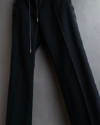 "sacai" Satin line design tapered slacks