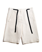 Chiristian Dior by Maria Grazia Chiuri/ Silk Blend Diamond Quilted Shorts White