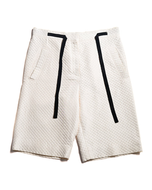 Chiristian Dior by Maria Grazia Chiuri/ Silk Blend Diamond Quilted Shorts White