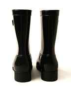 PRADA / Patent Rubber Rain Boots Black