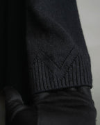 "Christian Dior" 90's-00's Open front wool silk pointelle knit cardigan