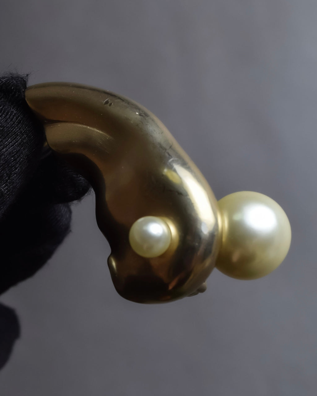 "Christian Dior" Pearl design shaped earrings