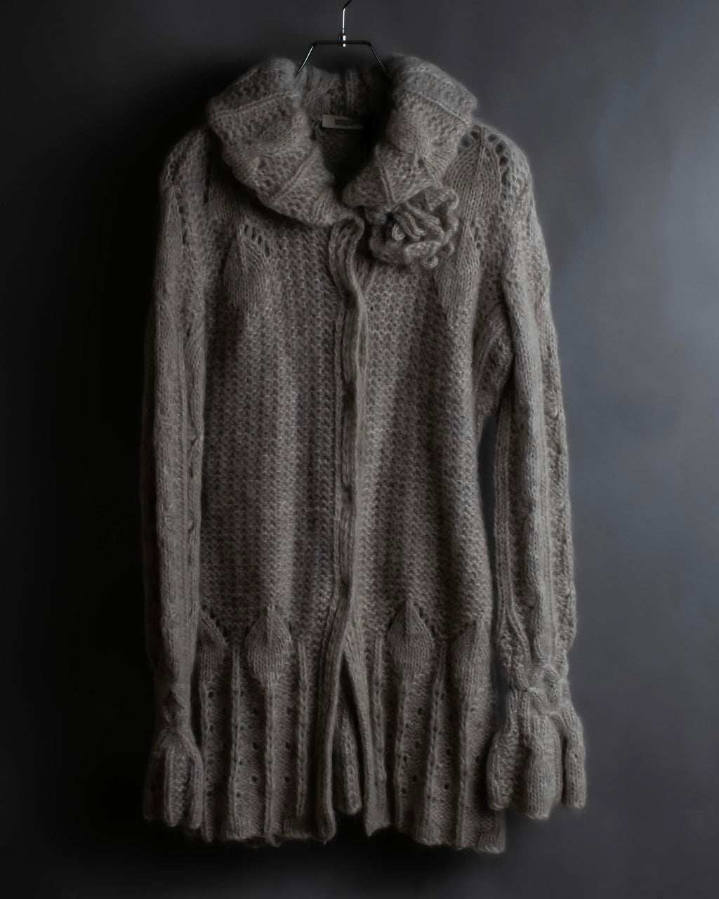 "ERMANNO SCERVINO" Three-dimensional knit long cardigan