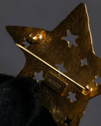 "KENZO" Star motif gold brooch