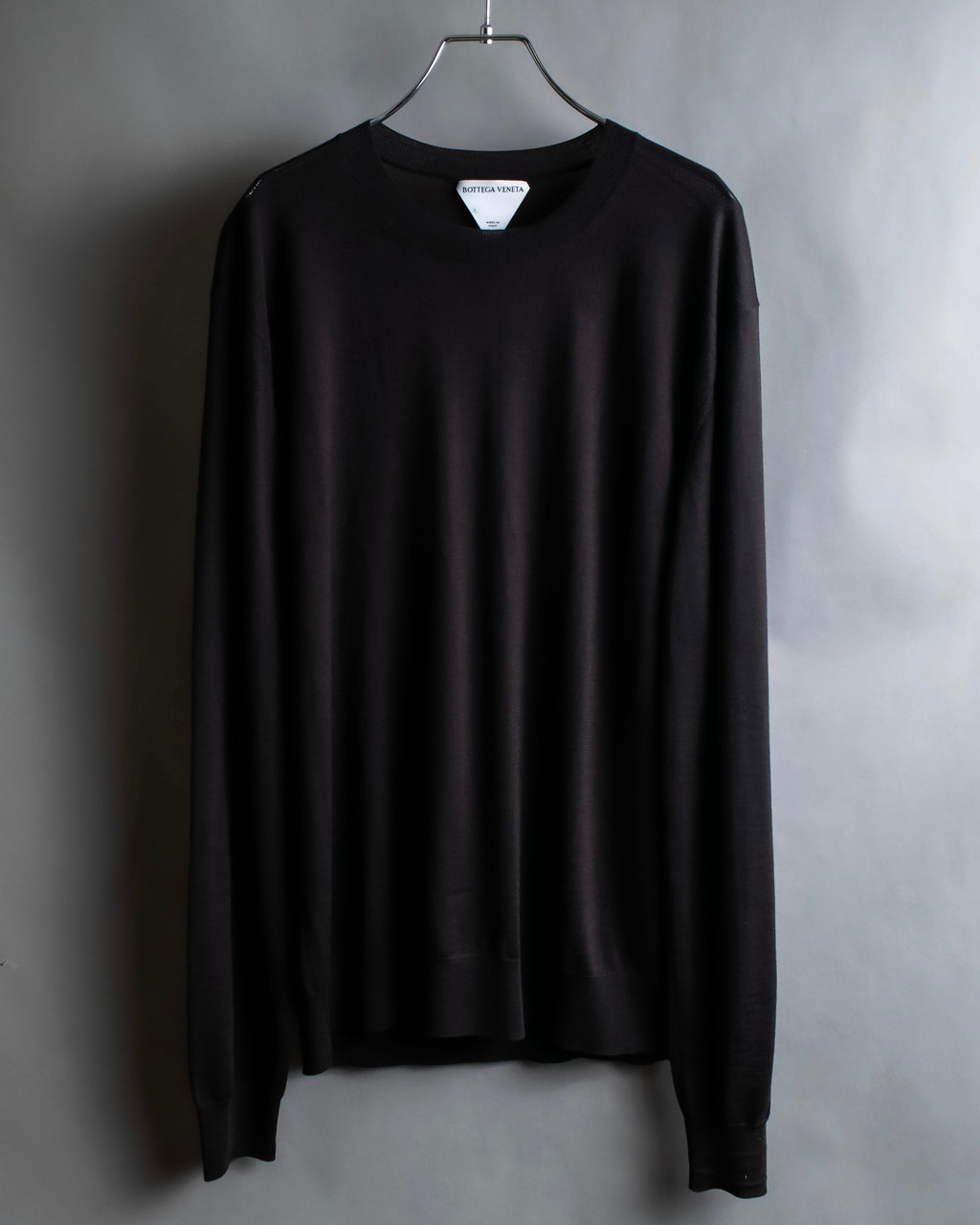 "BOTTEGA VENETA" High quality wool charcoal brown knit