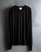 "BOTTEGA VENETA" High quality wool charcoal brown knit