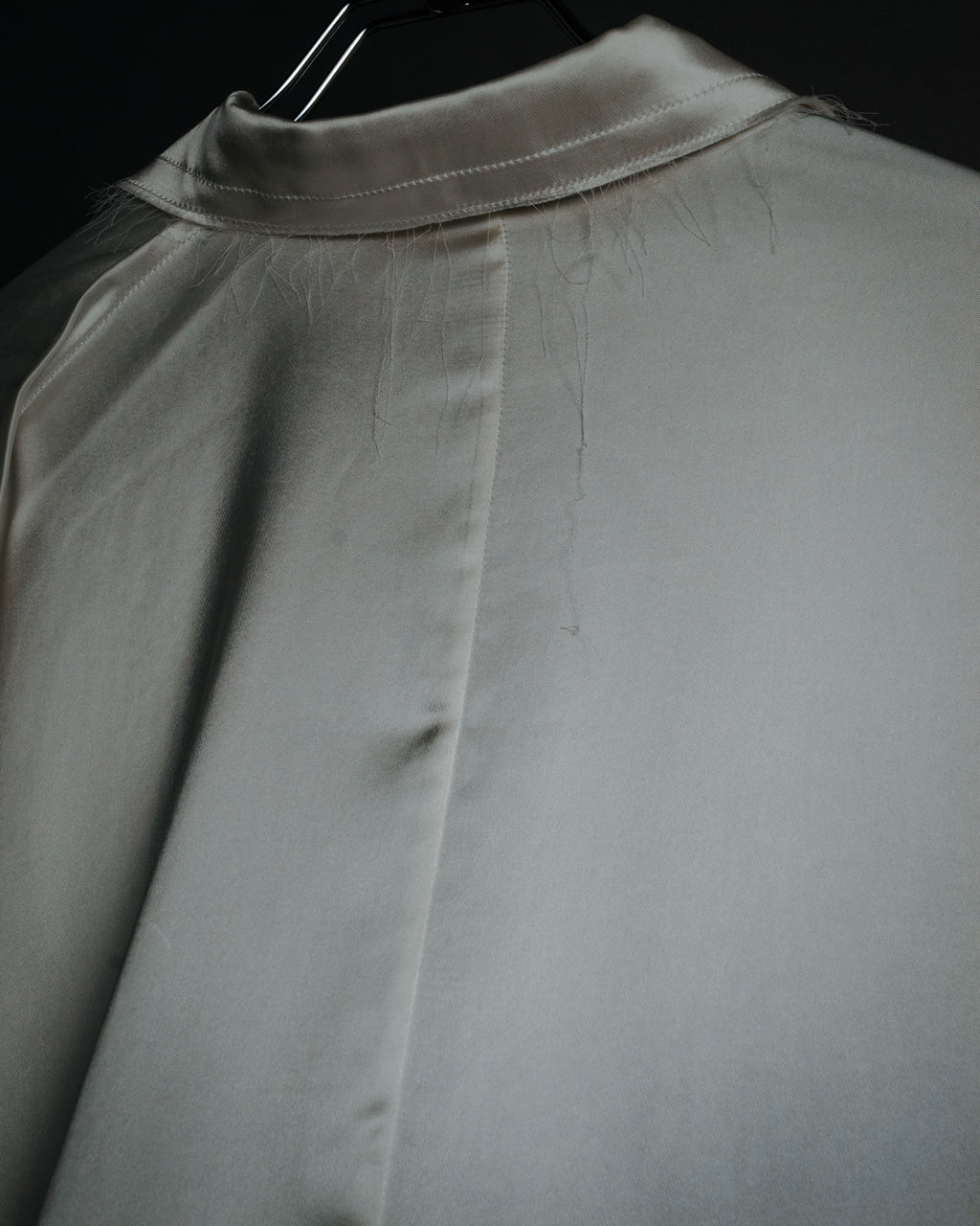 –SPECIAL– "LOEWE" 00’s Satin dolman sleeve destroy edge shirt