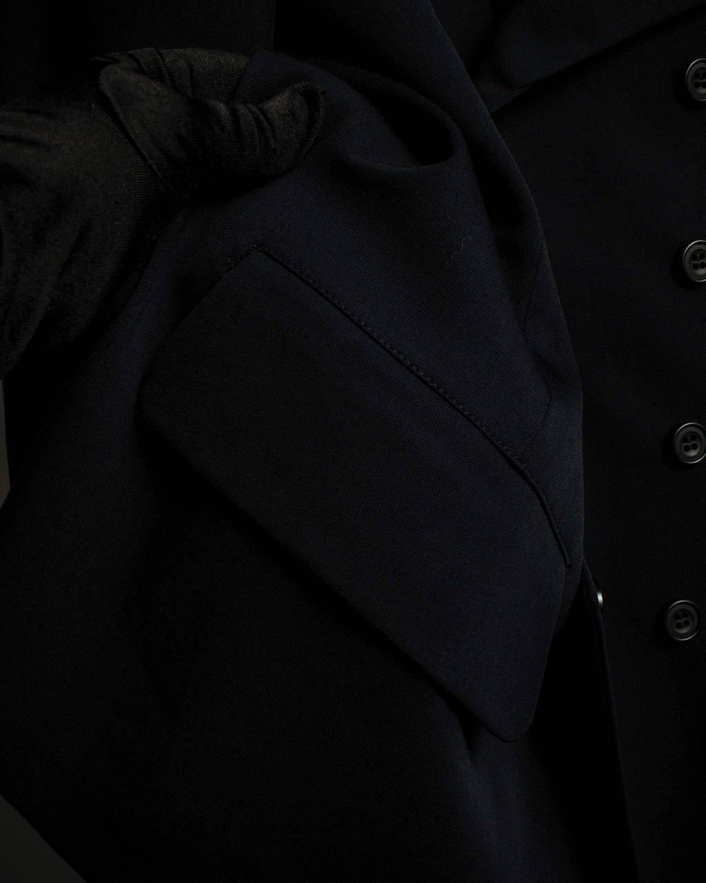 "Y's" 94AW sharp lapel cut design double-breasted jacket