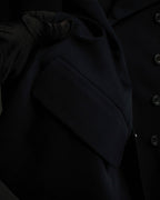 "Y's" 94AW sharp lapel cut design double-breasted jacket