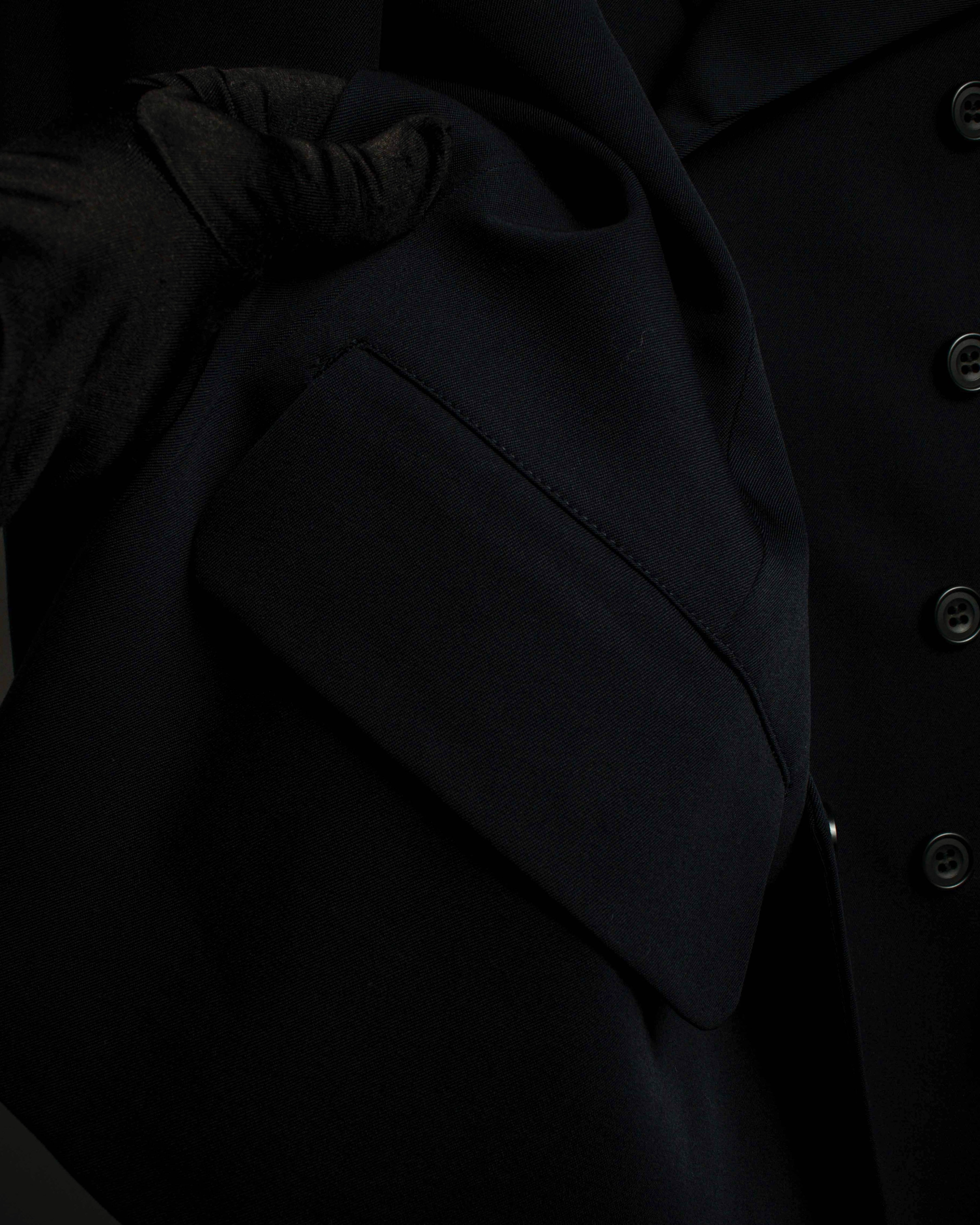 "Y's" 94AW sharp lapel cut design double-breasted jacket