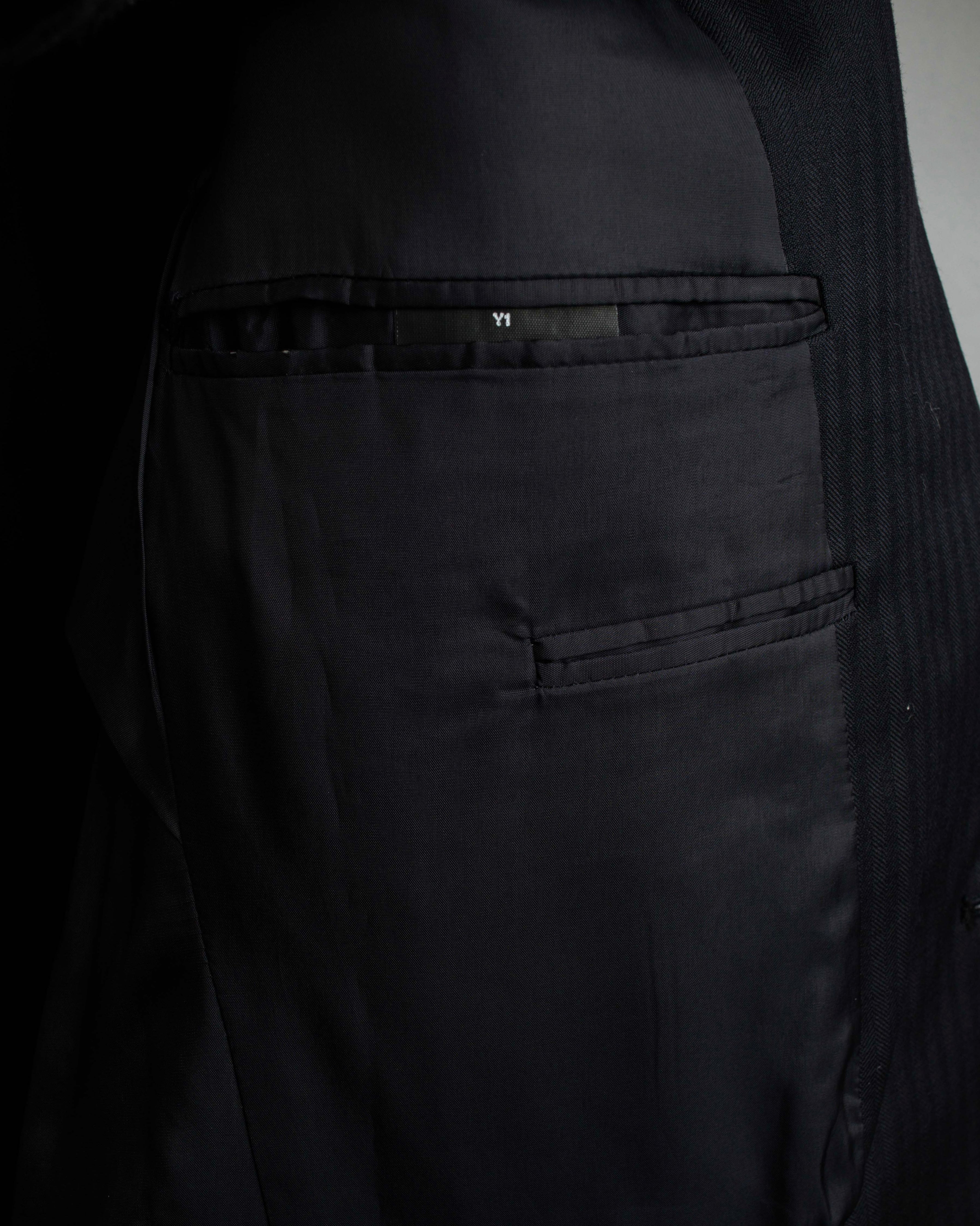 "YVES SAINT LAURENT" Classical tailoring shadow stripe pattern set up