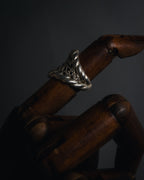 "Christian Dior" Rope-edged filigree signet ring