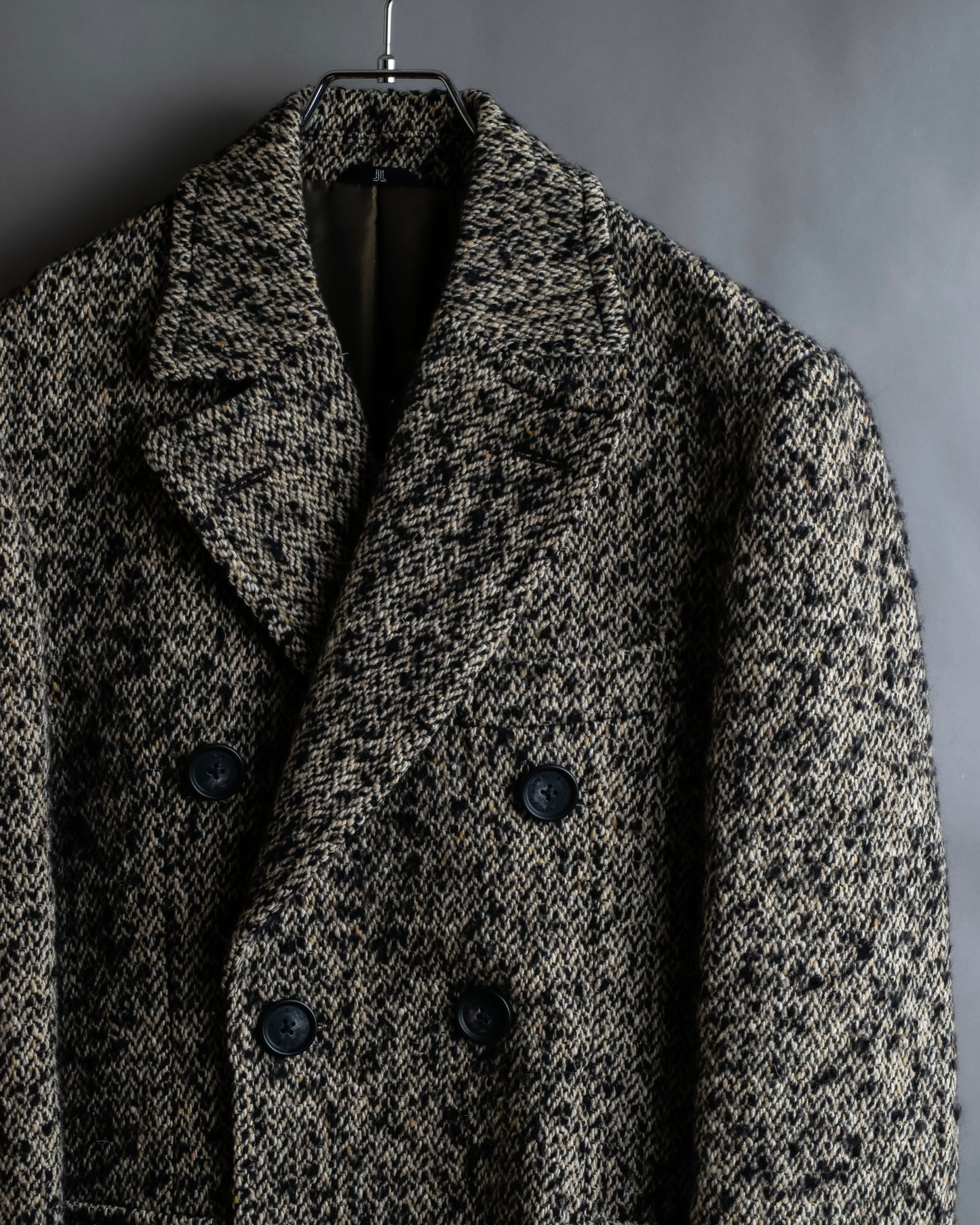 "LANVIN" Double breasted tweed chester coat