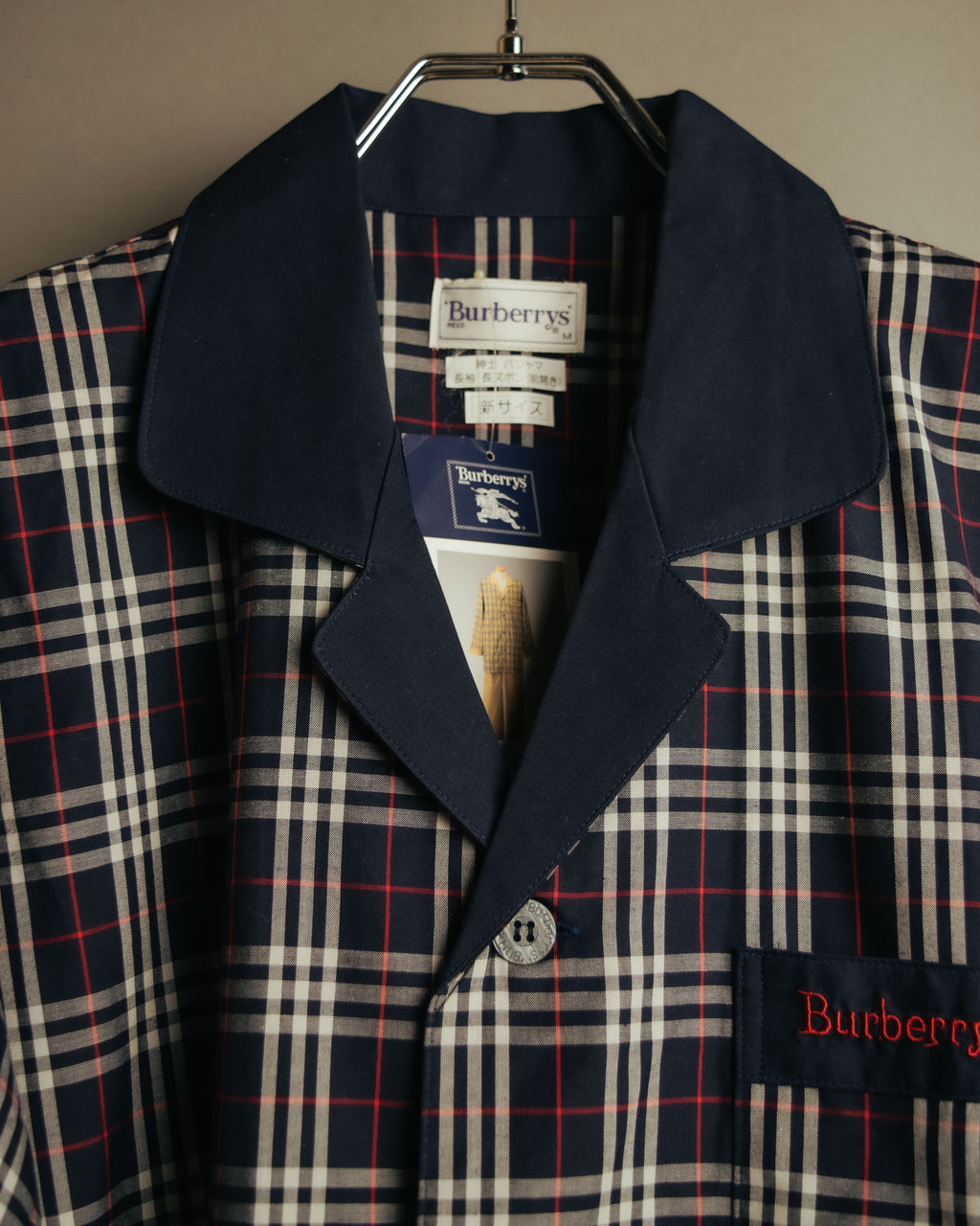 “Burberrys” 1998-1999 house check cotton pajama set