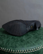 Alexandar McQueen" Studs & belt design heel boots