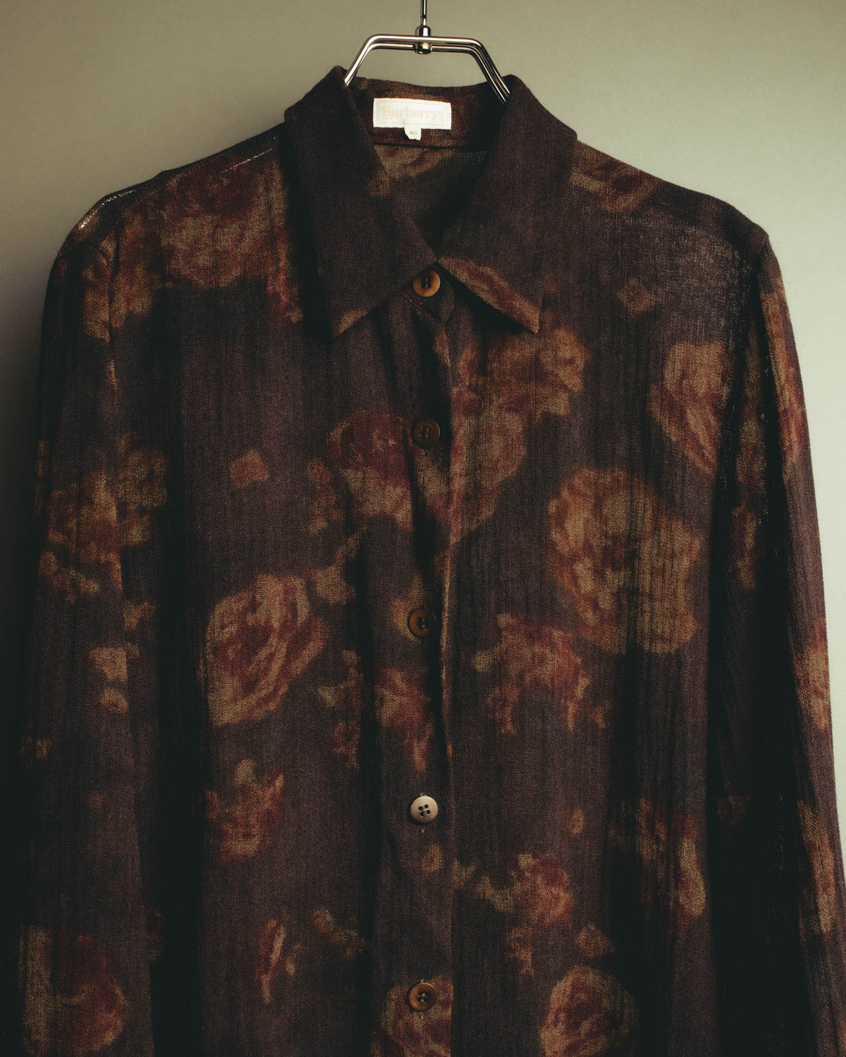 "Burberrys" 70's-90's floral button up shirt